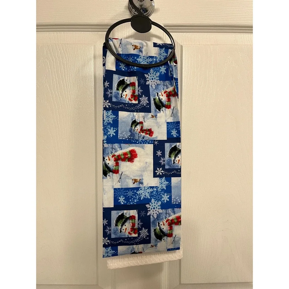 Snowman Kitchen Scarf: Christmas Kitchen Boa Hand Towel